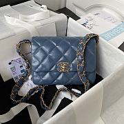 	 Colestore Chanel Mini Lambskin Blue Size 13.5*20.5*5cm - 1