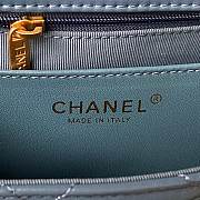 	 Colestore Chanel Mini Lambskin Blue Size 13.5*20.5*5cm - 5