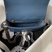 	 Colestore Chanel Mini Lambskin Blue Size 13.5*20.5*5cm - 3