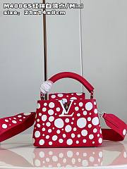 Colestore Louis Vuitton Red And White Taurillon Capucine Mini 21x14x8cm - 1