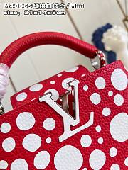 Colestore Louis Vuitton Red And White Taurillon Capucine Mini 21x14x8cm - 3