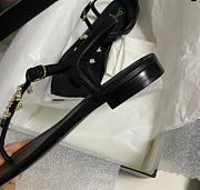 Chanel Gold Pearl Leather Sandals - 3