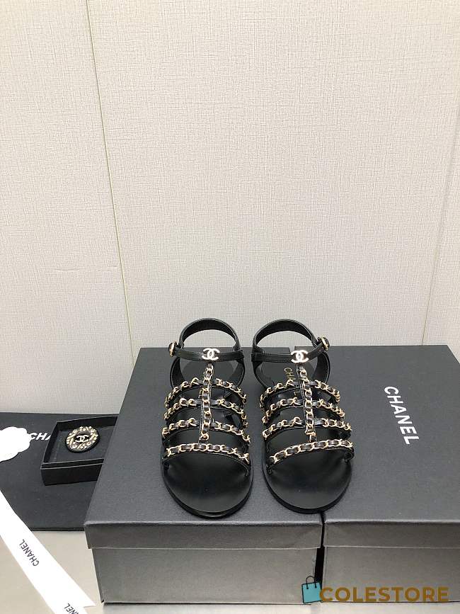 Colestore Chanel Black Sandals Size 35-39 - 1