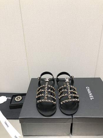Colestore Chanel Black Sandals Size 35-39