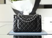 Colestore Chanel Flap Small Black Silver Hardware 14.5x23cmx6cm - 6