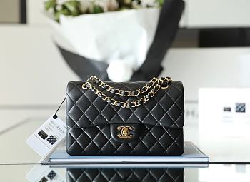 	 Colestore Chanel Flap Small Black Gold Hardware 14.5x23cmx6cm