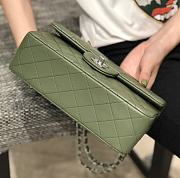 	 Colestore Chanel Flap Small Green Gold Hardware 14.5x23cmx6cm - 3