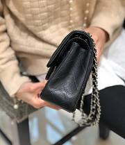 	 Colestore Chanel Flap Small Black Caviar Sliver Hardware 14.5x23cmx6cm - 2