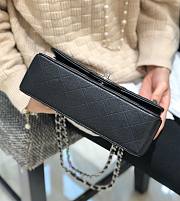 	 Colestore Chanel Flap Small Black Caviar Sliver Hardware 14.5x23cmx6cm - 3