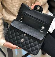 	 Colestore Chanel Flap Small Black Caviar Sliver Hardware 14.5x23cmx6cm - 5