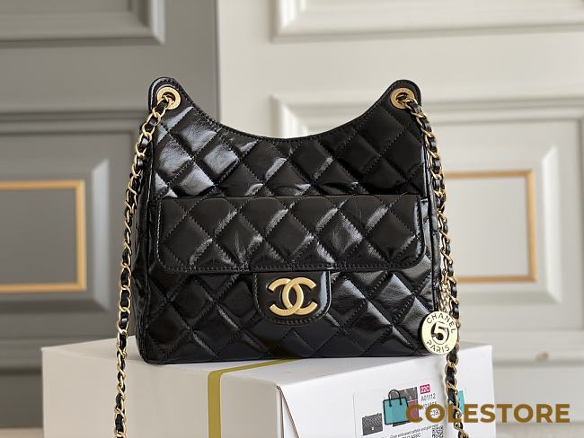 Colestore Chanel Small Hobo Bag Black Size 22.5*21.5*7cm - 1