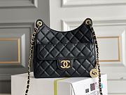 	 Colestore Chanel Small Hobo Caviar Bag Black Size 22.5*21.5*7cm - 1