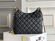 	 Colestore Chanel Small Hobo Caviar Bag Black Size 22.5*21.5*7cm - 4