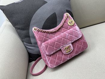 	 Colestore Chanel Small Hobo Bag Pink Size 22.5*21.5*7cm
