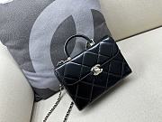 Colestore Mini Box Bag Shiny Calfskin & Gold-Tone Metal Black  - 1