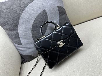 Colestore Mini Box Bag Shiny Calfskin & Gold-Tone Metal Black 