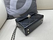 Colestore Mini Box Bag Shiny Calfskin & Gold-Tone Metal Black  - 4