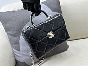 Colestore Mini Box Bag Shiny Calfskin & Gold-Tone Metal Black  - 3