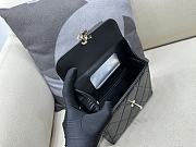 Colestore Mini Box Bag Shiny Calfskin & Gold-Tone Metal Black  - 2