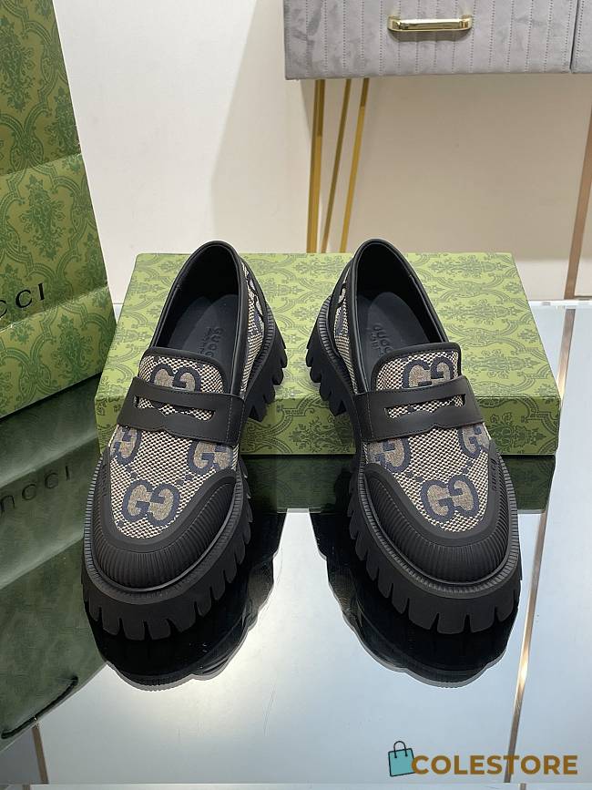 Colestore Gucci Canvas Loafer Blue Women/Men - 1
