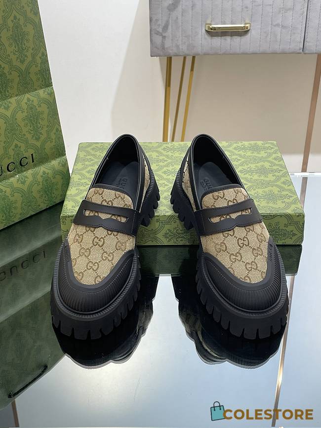 	 Colestore Gucci Canvas Loafer Brown Women/Men - 1