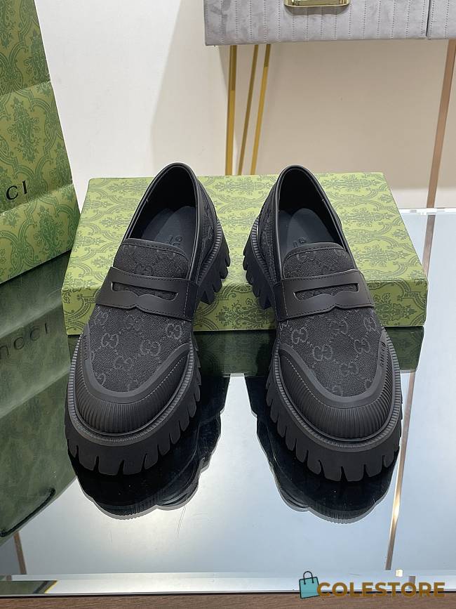 	 Colestore Gucci Canvas Loafer Black Women/Men - 1
