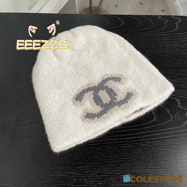 	 Colestore Chanel White Hat 2 Slide - 1