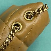 	 Colestore YSL LouLou Puffer Shoulder Brown Bag 23x8.5x15.5 - 4
