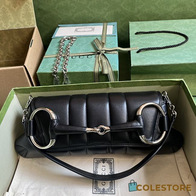 	 Colestore Gucci Horsebit Chain In Black Size 38x15x16cm - 1