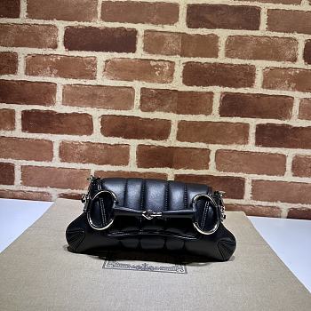 	 Colestore Gucci Horsebit Chain In Black Small Size 27*11.5*5cm