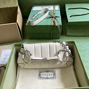 	 Colestore Gucci Horsebit Chain In White Small Size 27*11.5*5cm