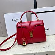 Celine Tabou Nature Calfskin Red Size 23 x 19 x 10.5 cm - 1
