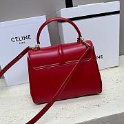 Celine Tabou Nature Calfskin Red Size 23 x 19 x 10.5 cm - 3