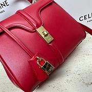 Celine Tabou Nature Calfskin Red Size 23 x 19 x 10.5 cm - 2