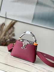 	 Colestore Louis Vuitton Capucine BB Taurillon Plum Mini Size 21 *14 * 8 cm - 1