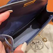 Colestore Hermes Mini Kelly Ostrich Blue Navy  - 4