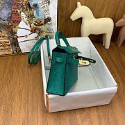 	 Colestore Hermes Mini Kelly Ostrich Green - 4