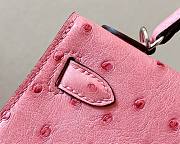 	 Colestore Hermes Mini Kelly Ostrich Pink  - 6