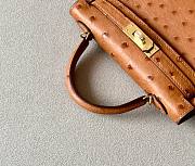 	 Colestore Hermes Mini Kelly Ostrich Brown - 6