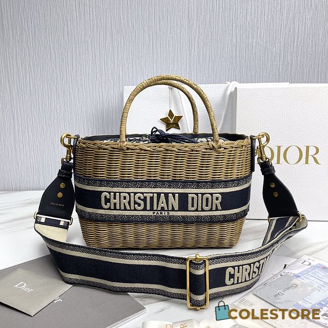 Colestore Dior Wicker Basket Bag Size 28x21x12cm - 1