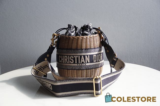 	 Colestore Dior Wicker Basket Bag Size 17x19cm - 1