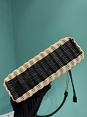 Colestore Dior - Medium Lady D-Joy Bag Natural and Black Wicker 22x12x5 - 5