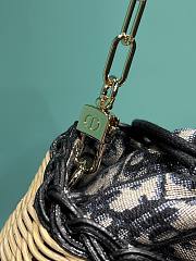 Colestore Dior - Medium Lady D-Joy Bag Natural and Black Wicker 22x12x5 - 6
