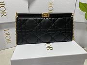 Colestore Dior Caro Colle Noire Clutch With Chain Black Size 27.5 x 14 x 4.5 cm  - 1