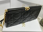 Colestore Dior Caro Colle Noire Clutch With Chain Black Size 27.5 x 14 x 4.5 cm  - 5