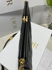 Colestore Dior Caro Colle Noire Clutch With Chain Black Size 27.5 x 14 x 4.5 cm  - 2