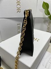 Colestore Dior Caro Colle Noire Clutch With Chain Black Size 27.5 x 14 x 4.5 cm  - 3