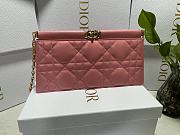	 Colestore Dior Caro Colle Noire Clutch With Chain Pink Size 27.5 x 14 x 4.5 cm - 1