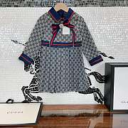 	 Colestore Gucci Dress Baby Girl Blue - 3