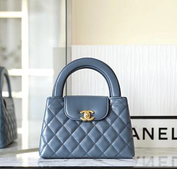	 Colestore Chanel Kelly Mini Bag Blue 13x19x7cm